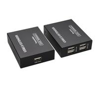 kenable USB 2.0 4-Port HUB Extender over RJ45 Ethernet Cat5e/Cat6/Cat7 Cable up to 150 m [150 m/150 m] - Transmitter and Receiver Set for Printer, Scanner, Keyboard, Mouse, Touchscreen