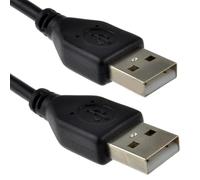 kenable USB 2.0 A to A Cable Male to Male High Speed Data Transfer 24AWG Shielded Black 1m