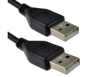 kenable USB 2.0 A to A Male Cable High-Speed 24AWG Shielded Data Lead for External Hard Drives Cameras Black 0.6m