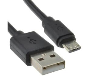 kenable USB 2.0 A to Micro B Cable Data Sync & Charging Lead 24AWG Shielded 480Mbps 3m Black