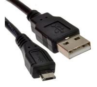 USB 2.0 A To MICRO B Data and Charging 24AWG Cable 0.3m 30cm Lead BLACK