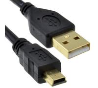 kenable GOLD 24AWG USB 2.0 Hi Speed A to mini B 5 pin Cable Power & Data Lead 0.25