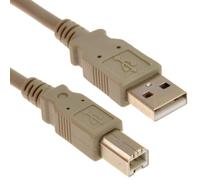 kenable USB 2.0 Cable A to B Certified Hi-Speed Shielded Printer Scanner Lead Beige 2m