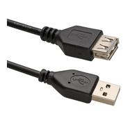 kenable USB 2.0 Extension Cable A Male to A Female High Speed 24AWG Black 0.15m 15cm