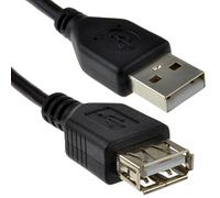 kenable USB 2.0 Extension Cable High Speed A Male to A Female 24AWG Shielded Black 2m
