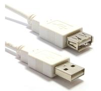 kenable USB 2.0 High Speed Cable EXTENSION Lead A Plug to Socket WHITE 0.5m