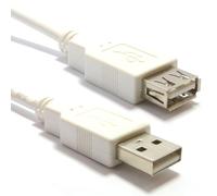 kenable USB 2.0 High Speed Cable EXTENSION Lead A Plug to Socket WHITE 3m [3 metres]