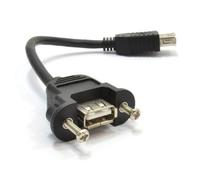 Kenable Usb 2.0 Panel Mount Female A Socket To A Female Cable Adapter 0.15M