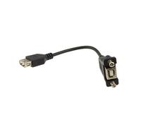 kenable USB 2.0 Panel Mount Printer B Female to A Female Socket 15cm Black