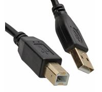 kenable USB 2.0 Printer Cable A to B 24AWG High Speed Gold Plated Shielded Lead Black 0.25m