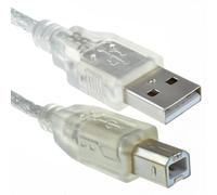 kenable USB 2.0 Printer Cable A to B High Speed 24AWG Copper with Ferrite Core Clear 1m