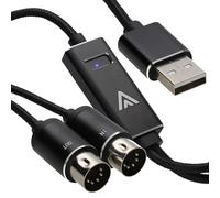 kenable USB 2.0 to MIDI Interface Adapter Cable - MIDI In & Out - Windows 11/10/8/7/Vista/XP & Mac OSX Compatible - Bus Powered - 16 Channel - 1.5m