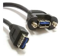 kenable USB 3.0 Panel Mount Female A Socket to A Female Cable Adapter 15cm
