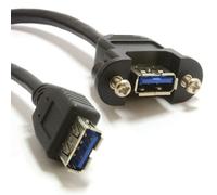 Kenable Usb 3.0 Panel Mount Female A Socket To A Female Cable Adapter 15Cm