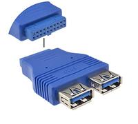 kenable USB 3.0 SuperSpeed 20 pin Motherboard Header to 2 x Internal Sockets