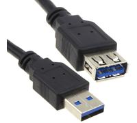 kenable USB 3.0 24AWG High Speed Extension Cable Type A Male to Female BLACK 1m [1 metres]