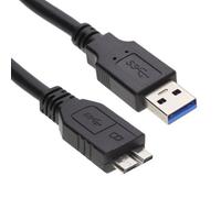 kenable USB 3.0 SuperSpeed Cable A Male to Micro B 10 Pin Male for External Hard Drives Tablets Samsung Galaxy 0.15m Black