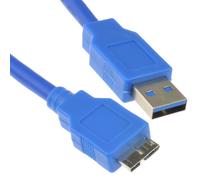 kenable USB 3.0 SuperSpeed A Male to 10 pin Micro B Male Cable BLUE 2m [2 metres]