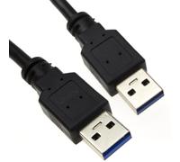 kenable USB 3.0 SuperSpeed Cable Type A Male to A Male Lead with Gold Contacts 0.5m Black