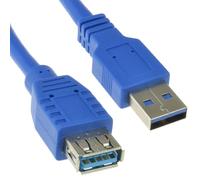 kenable USB 3.0 SuperSpeed Extension Cable Type A Male to Female Gold Plated Blue 3m