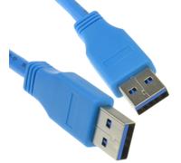 kenable USB 3.0 SuperSpeed Type A Plug to A Plug Cable Lead Blue 3m