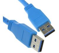 kenable USB 3.0 SuperSpeed Type A Plug to A Plug Cable Lead Blue 3m [3 metres]