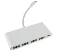 Kenable Usb 3.1 Type C Male To Usb 4 X Usb 3.0 Hub Sockets With Pd 15Cm