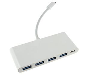 kenable USB 3.1 Type C Male to USB 4 x USB 3.0 HUB Sockets with PD 15cm