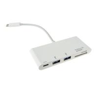 Kenable Usb 3.1 Type C To 2 X Usb 3 Sockets & Sd Micro Sd Card Reader With Pd
