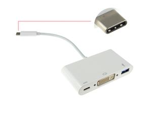 kenable USB 3.1 Type C to DVI USB Adapter & Type C Host with PD Function 15cm