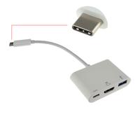 kenable USB 3.1 Type C to HDMI USB Adapter & Type C Host with PD Function 15cm [HDMI, USB Adapter & Type C PD]