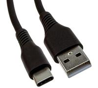 kenable USB A to USB-C Cable Super Soft Silicone Rubber Charging Lead 24AWG 480Mbps Data Sync 2.4A Fast Charge for Samsung Galaxy, Google Pixel, OnePlus 2m Black