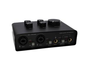 Kenable Usb Audio Interface 2 Microphone 1 Instrument +48V Phantom Power And Headphones