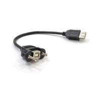 Kenable Usb B Type Female Socket To Usb A Type Female Socket Panel Mount 14Cm