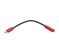 kenable | USB-C Data Blocking Charger Only Cable | 15cm Power-Only Lead | Red and Black | Anti-Juice Jacking - Plug in anywhere without security worry