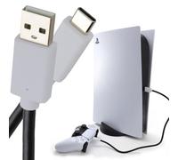 Kenable Usb C Fast Charging 3A Cable For Ps5 Wireless Controller Flexible Tpe Lead 4M
