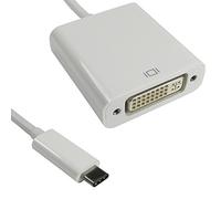 kenable USB C to DVI-I Adapter 4K 30Hz Display Converter USB 3.1 Type C Male to DVI Female 24+5 Pin for Monitor Projector 15cm White