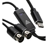 kenable USB-C to MIDI Interface Adapter Cable with MIDI In & Out for Keyboards Drums Music Production Windows 11 MacOS USB Type-C