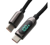 kenable USB-C to USB-C 1m Cable, 100W Fast Charging, LED Power Display, 1m Braided, 22AWG