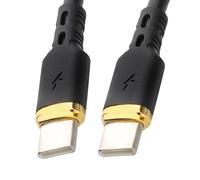 kenable USB-C to USB-C Cable 65W Fast Charging Data Sync Cord Metal Connectors TPE Cover USB 2.0 for Phones Tablets Laptops 2m Black