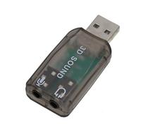 Kenable Usb Headset Adapter Soundcard Audio Headphone And Mic 2 X 3.5mm Sockets