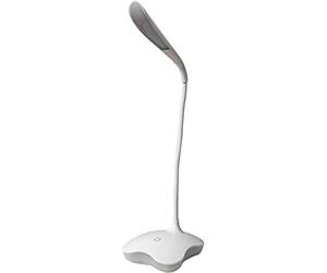 kenable USB or Battery Powered LED Desk Lamp Flexible Neck with Nightlight One Touch