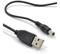 kenable USB to DC Power Cable 5V 2A for 2.1mm x 5.5mm Barrel Jack Devices USB 2.0 Male to DC Plug Centre Positive 1m Black
