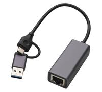 Kenable USB to Ethernet 2.5GbE USB 3.2 Type C and USB A RJ45 LAN Network Adapter