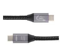 kenable USB4 Cable 40Gbps 240W USB-C to USB-C Metal Plugs 8K 60Hz Video Support PD 3.1 Extended Power Delivery Thunderbolt 4 Compatible Black 2m