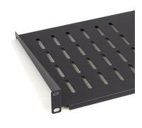 kenable Vented Fixed Cantilever Shelf 1U 250mm Deep Black for 19 inch Data Cabinet Rack Mount - Server Network Equipment