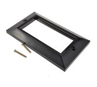 kenable Wall Mount Faceplate Bevelled Single Gang for 4 x Modules Black