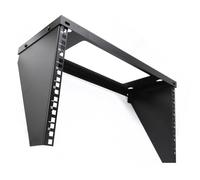kenable Wall Mounted Bracket 6U Rack 19 inch for Vertical Home Office Studio Network Equipment Black 200mm Deep