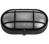 Kenable Wall-Mounted Lamp Outdoor Oval Bulkhead E27 Light Ip44 Black