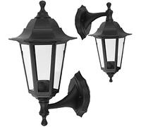 kenable Wall-Mounted Outdoor Lantern Style Lamp Garden Light 250x165 Black